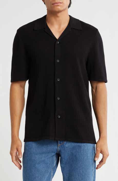 rag & bone Lewis Cotton Knit Camp Shirt