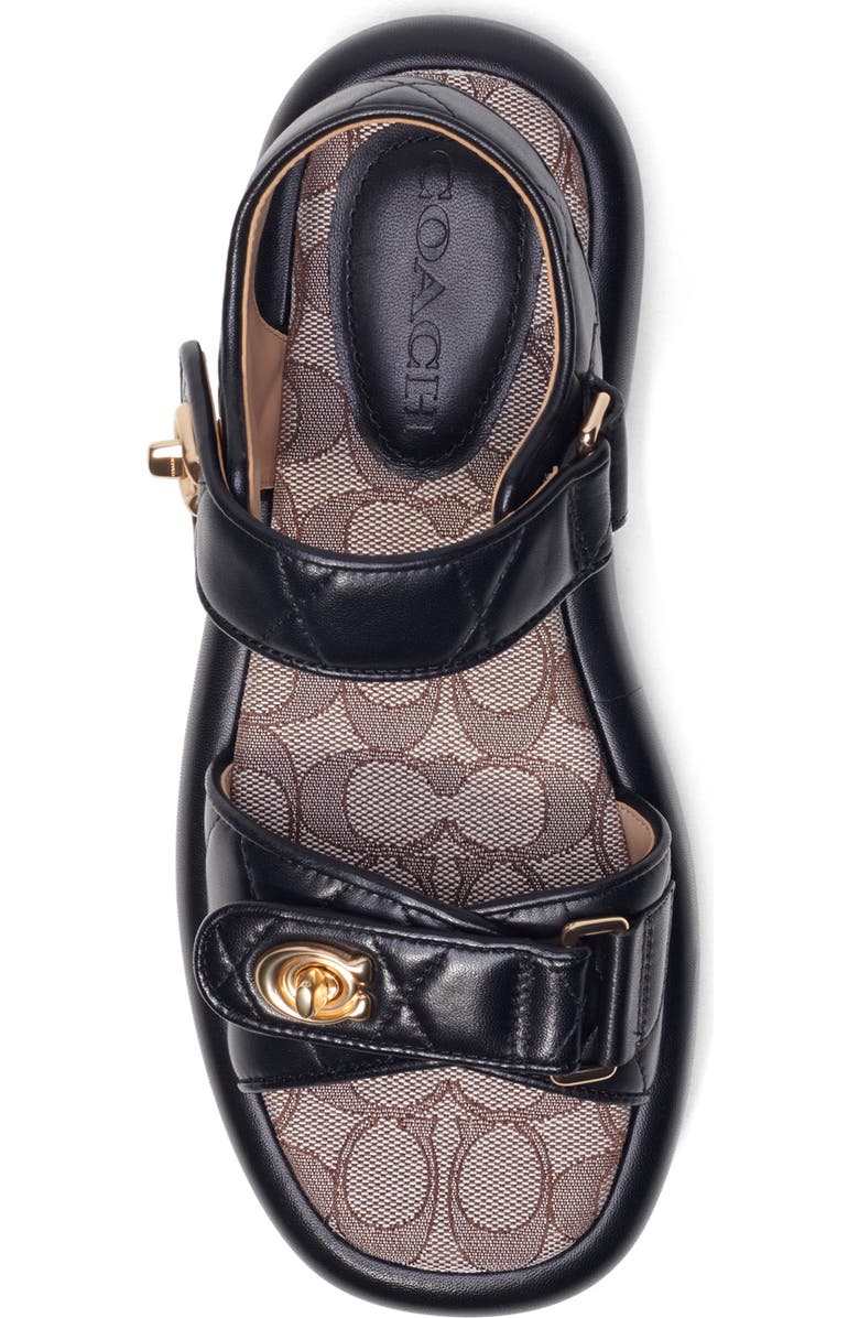 COACH Peyton Quilted Platform Sandal, Alternate, color,
