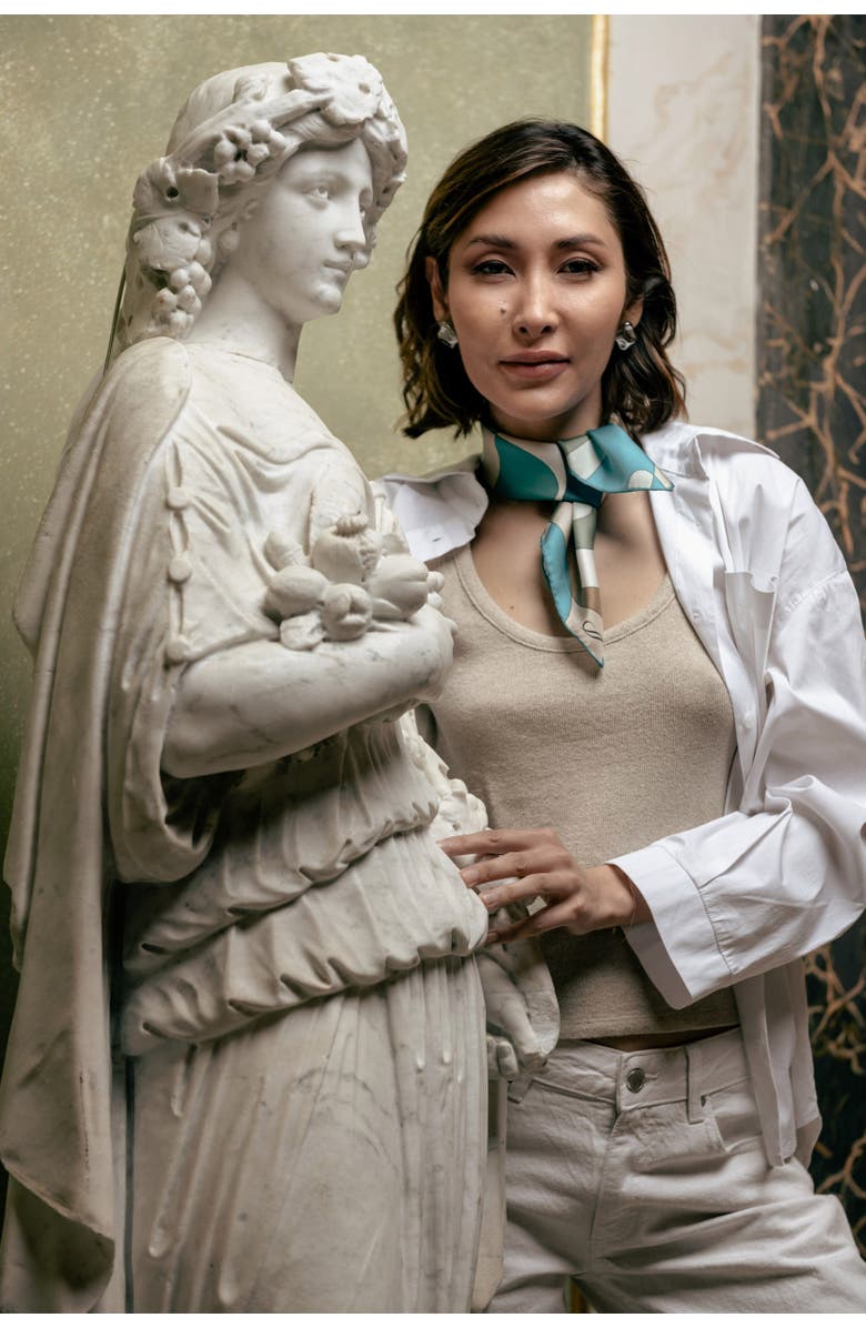 Elizabetta Michelle - Silk Bandana for Women, Alternate, color, Sea Colors