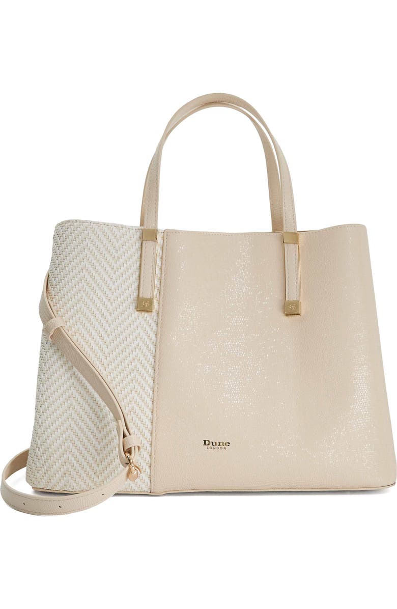 Dune London Dorry Faux Leather Tote, Main, color,