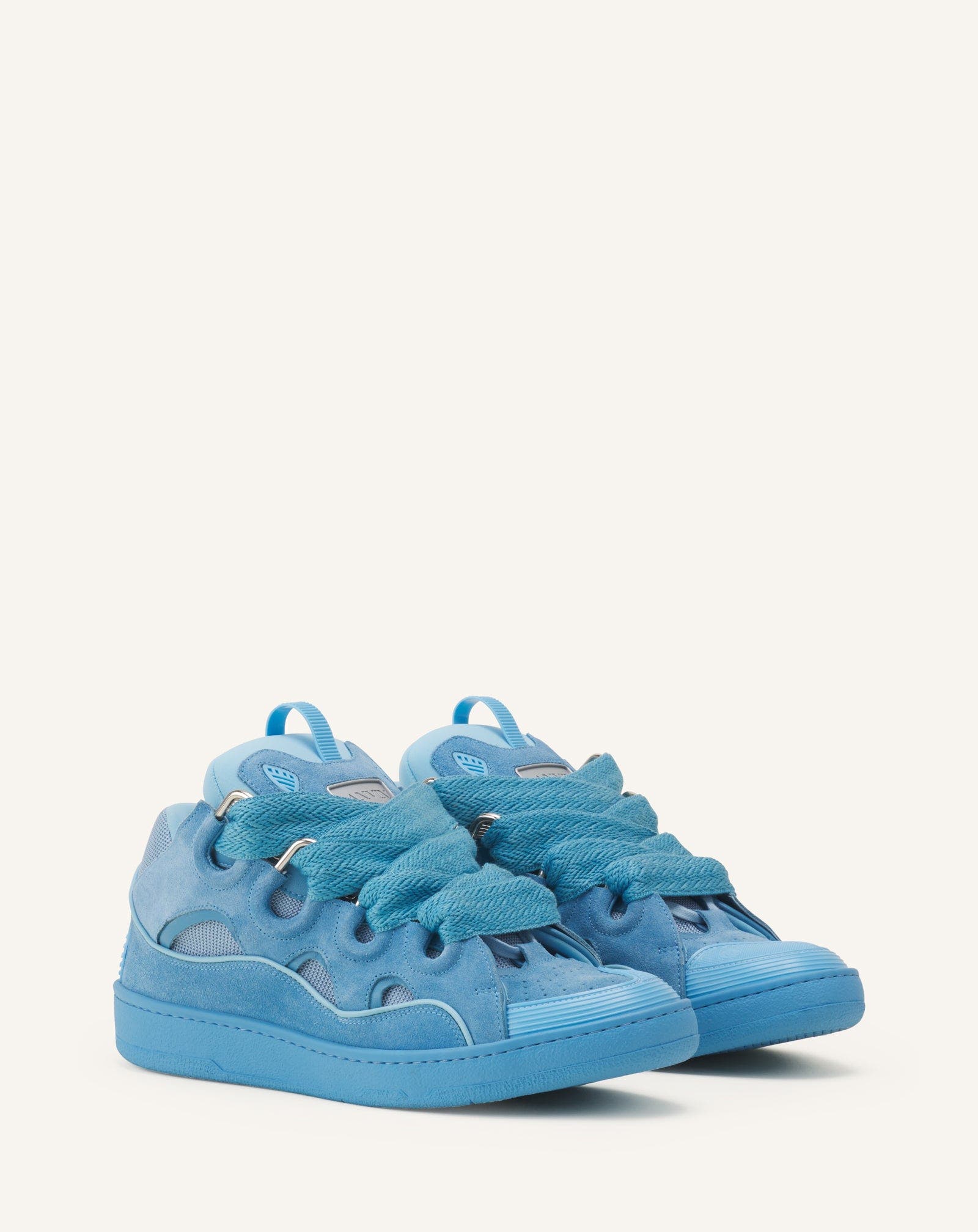 Мужские кроссовки Lanvin Curb Monochrome Suede Sneakers — фото 7