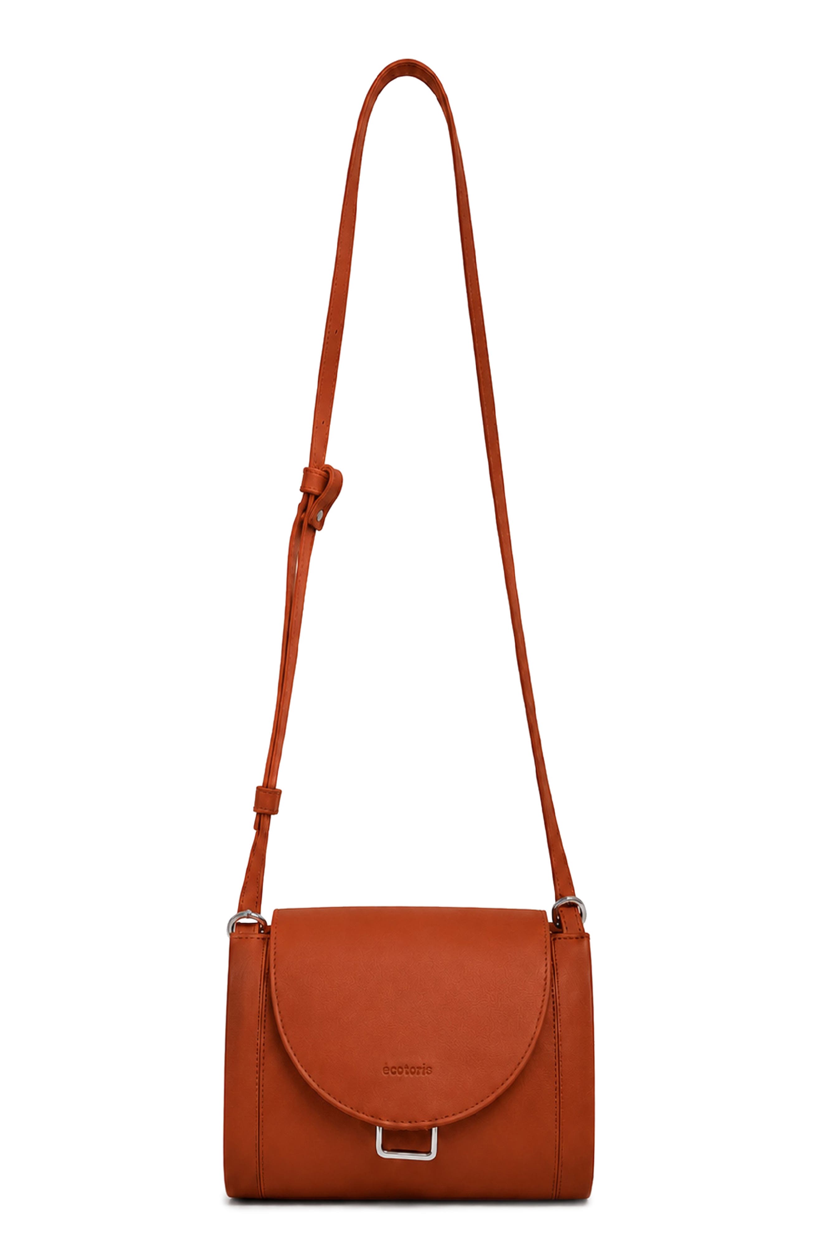 Nora Leather Crossbody Bag, Main, color, RUST