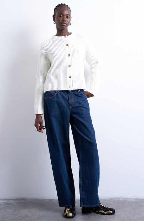 Topshop Shaker Stitch Relaxed Cardigan