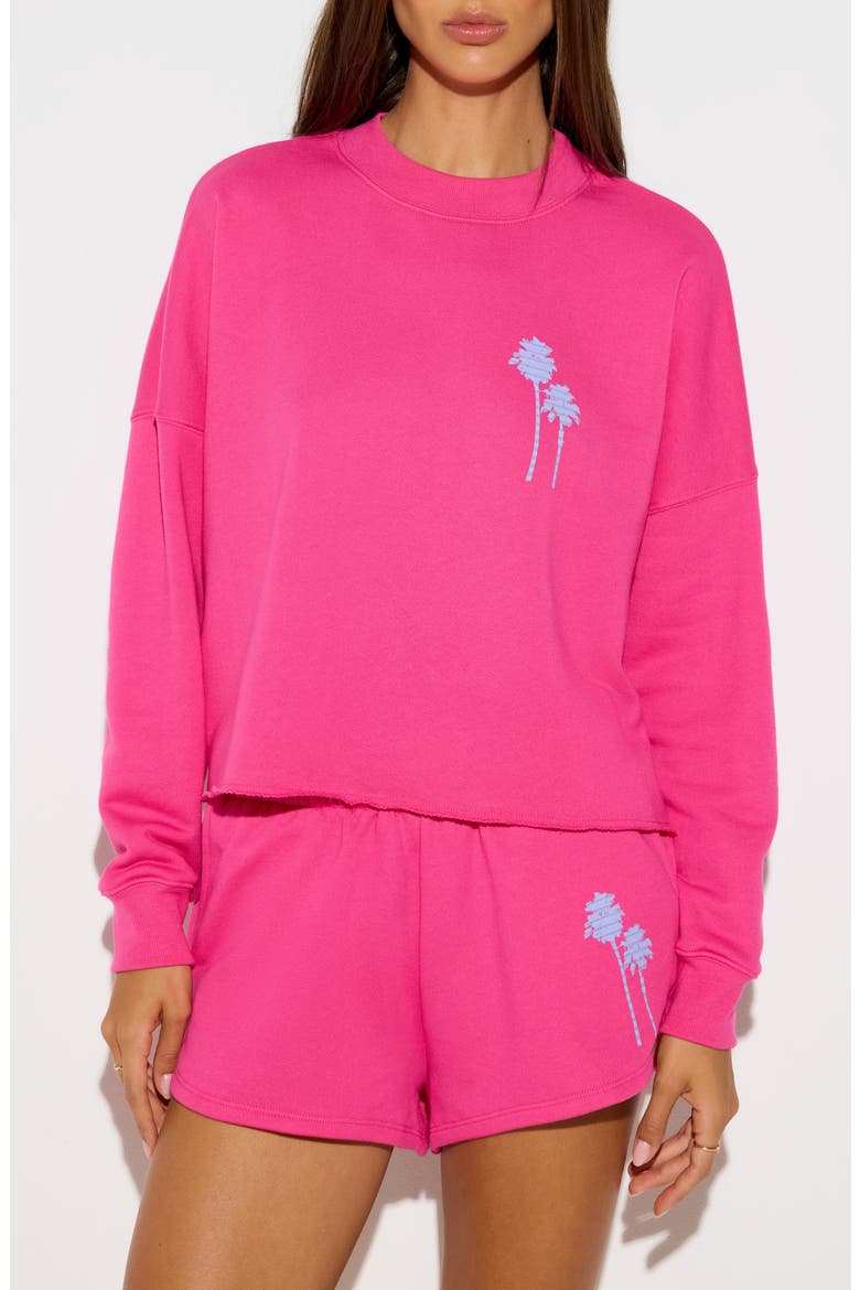 Baja Bliss Liberate Crop Crewneck Sweater, Main, color, HYPE