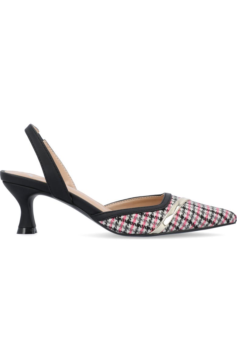 Journee Collection Nellia Slingback Pointed-Toe Pump, Alternate, color, Black