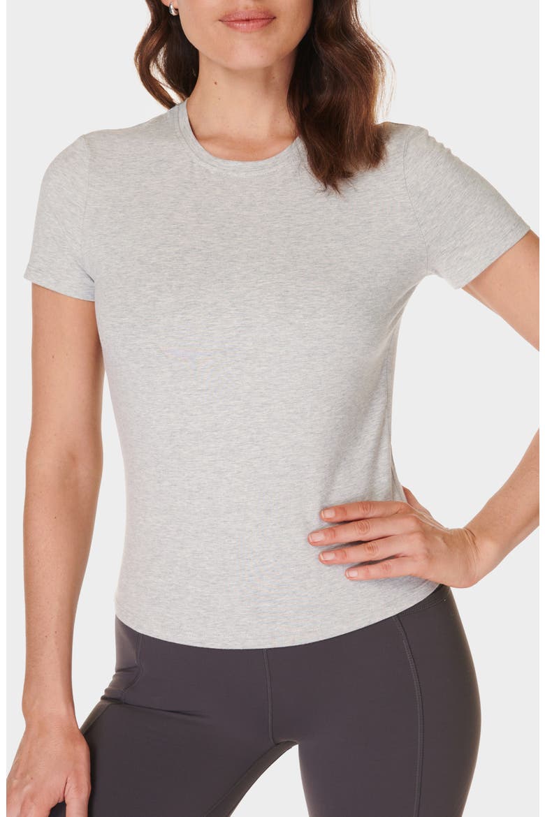 Essential Sculpt Tee, Main, color, LIGHT GREY MARL