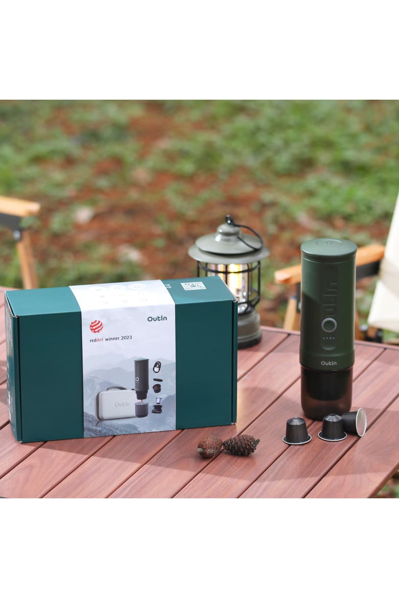 Nano Portable Electric Espresso Machine Travel Kit, Alternate, color, Forest Green
