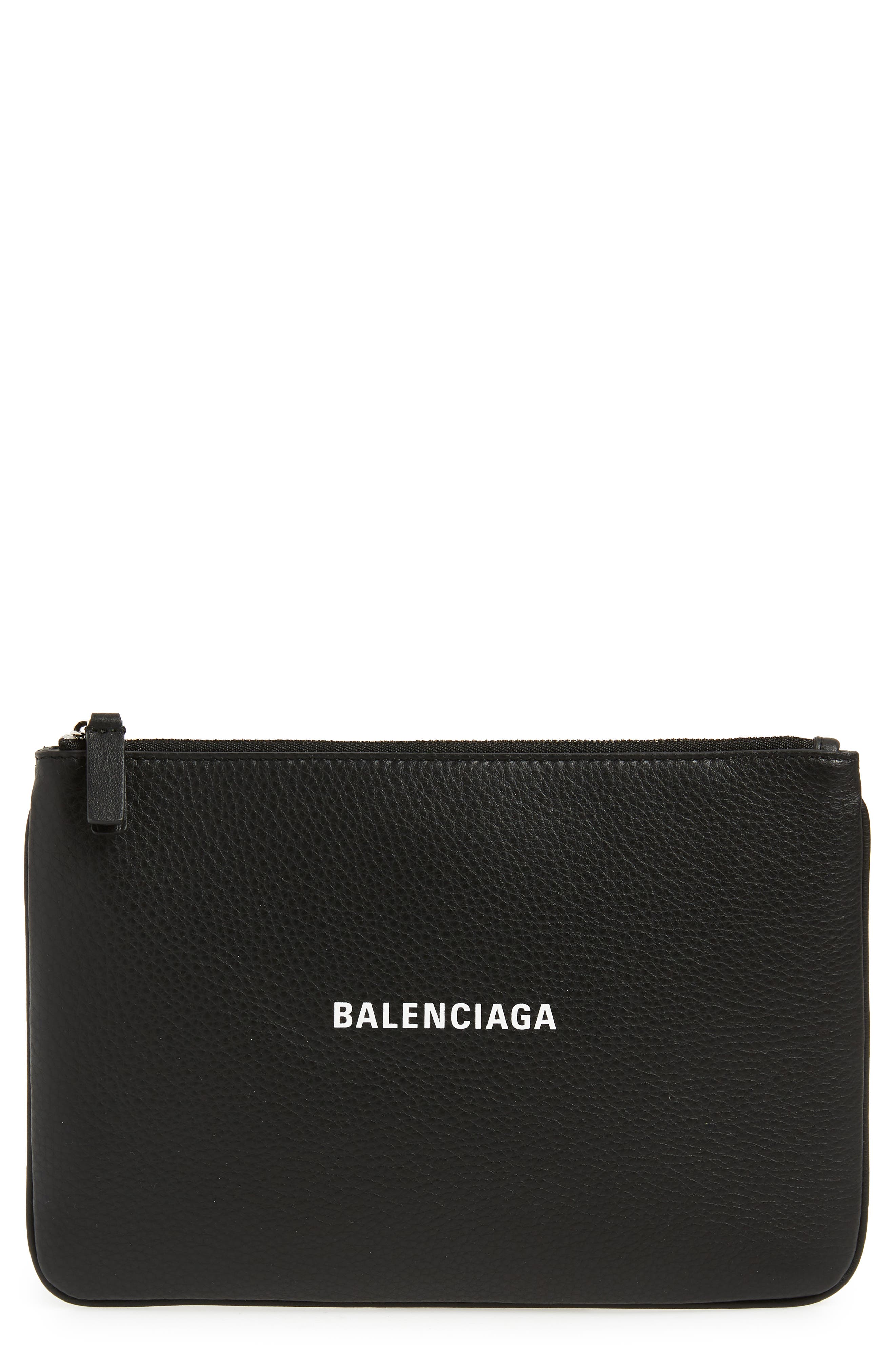 Balenciaga Large Everyday Calfskin Pouch, Main, color, 