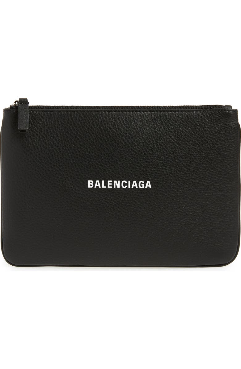 Balenciaga Large Everyday Calfskin Pouch, Main, color,