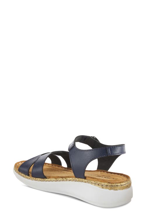 Flexus By Spring Step Chambria Wedge Sandal In Navy