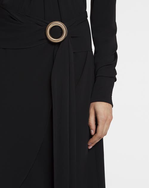 Lanvin Wrap-design Midi Skirt In Black