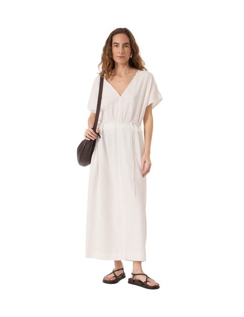 Remy Pleated Linen Blend Midi Dress