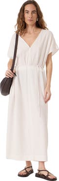 Hush Remy Pleated Linen Blend Midi Dress
