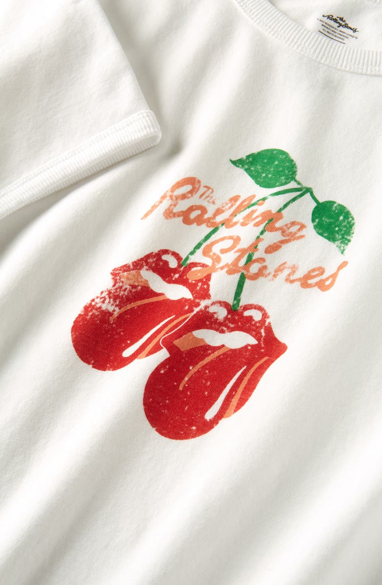 Treasure & Bond Kids' Graphic Baby Tee, Alternate, color, White Rolling Stones Cherries