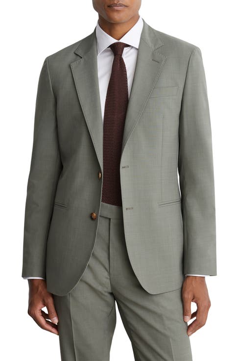 Grain Tailored Fit Wool Blend Blazer