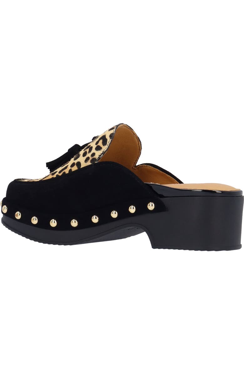 L'Amour des Pieds Gracen Tassel Clog, Alternate, color, Black/ Brown