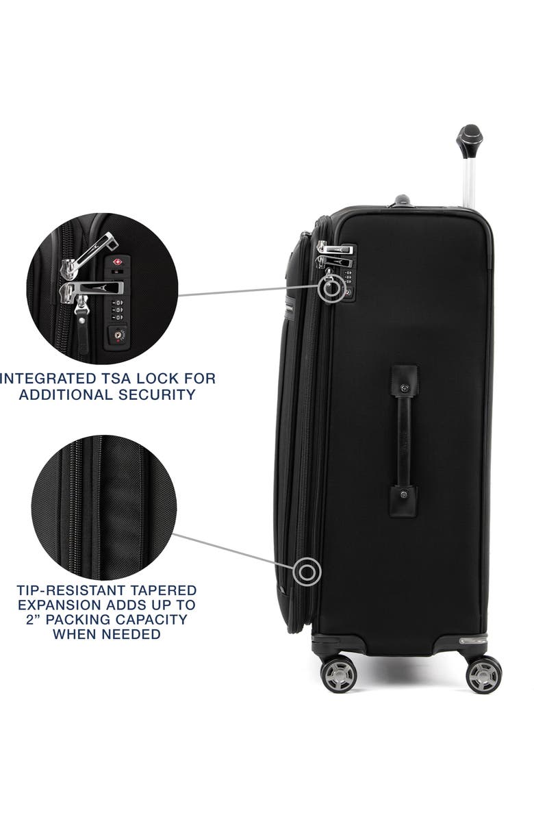 TRAVELPRO Platinum Elite Softside Expandable Large 29-Inch Checked Luggage, Alternate, color, Shadow Black