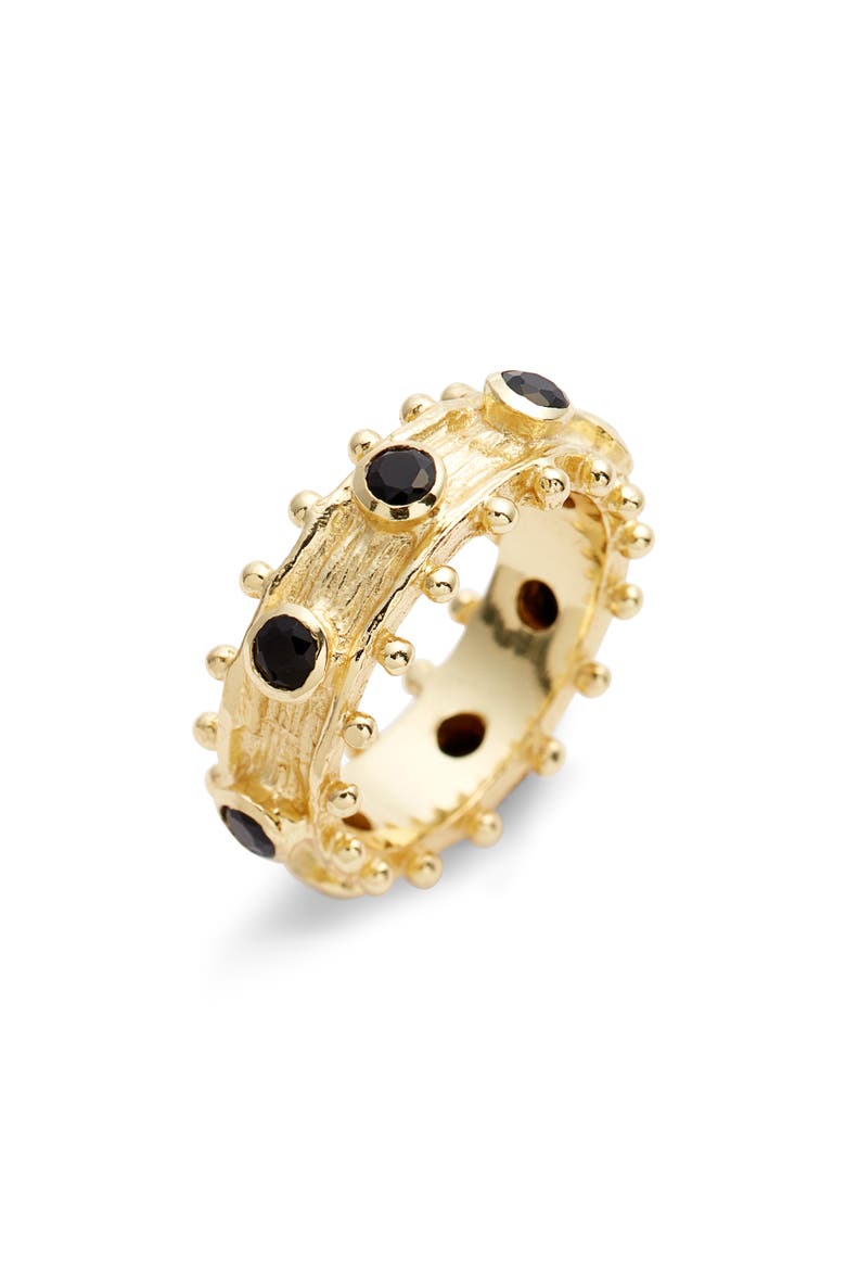 Etruscan Band Ring, Main, color, BLACK ONYX