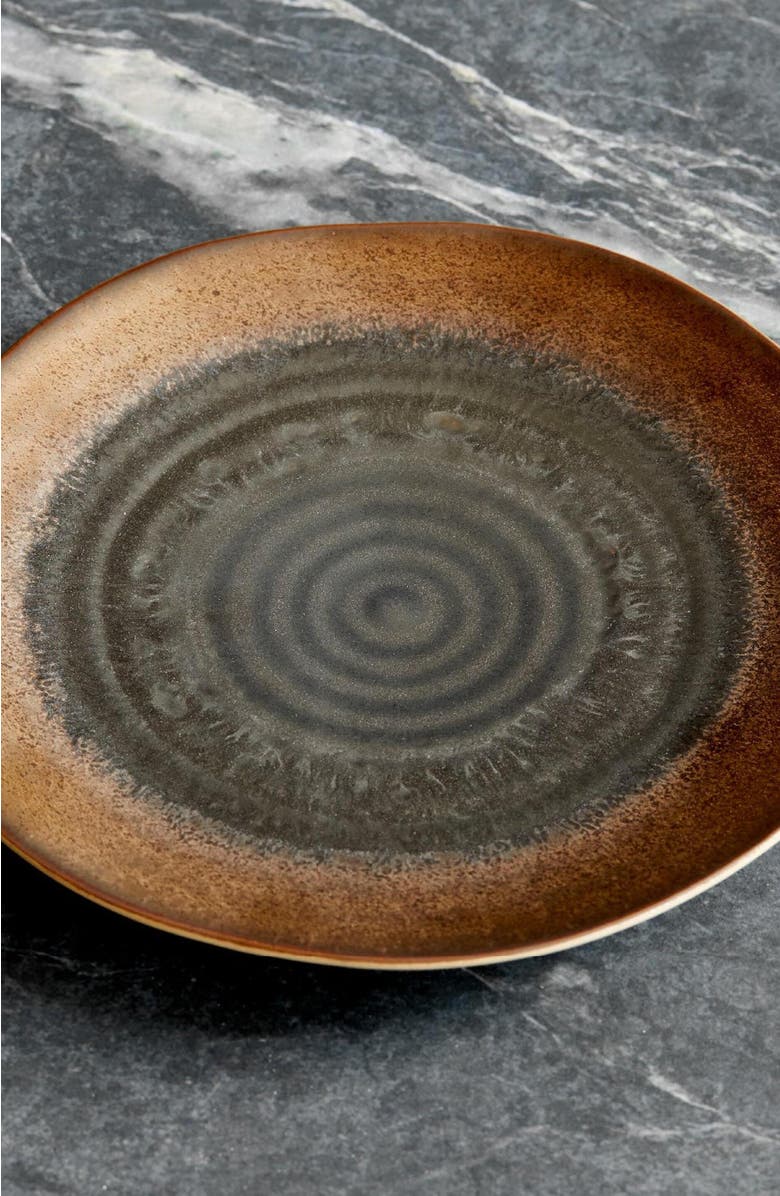 LEMIEUX ET CIE Akita Stoneware 4-Piece Salad Plate Set, Alternate, color, Copper