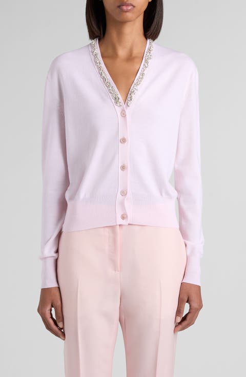 Crystal Stencil Wool Cardigan