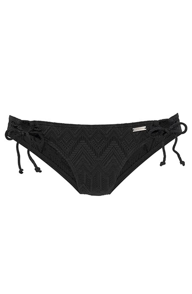 LASCANA Women's Textured Side Tie Bikini Bottom, Alternate, color,