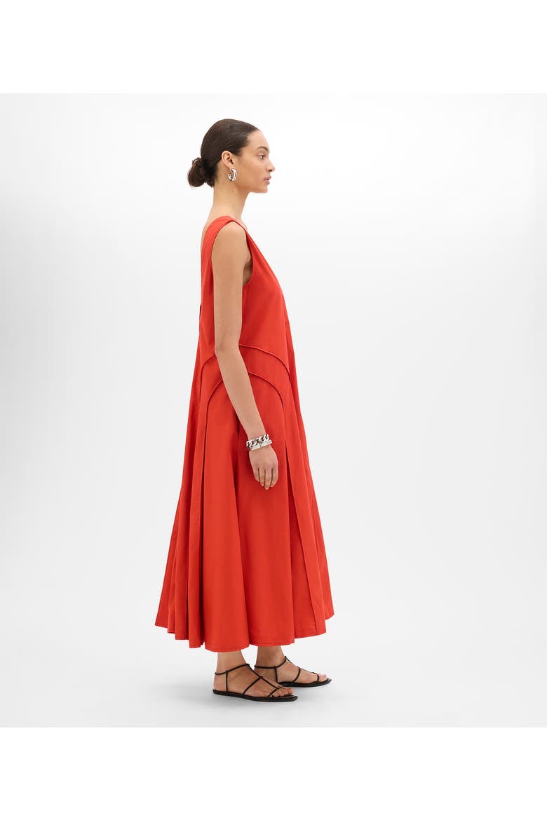 Full Skirt Dress | Vermilion, Alternate, color, Vermilion