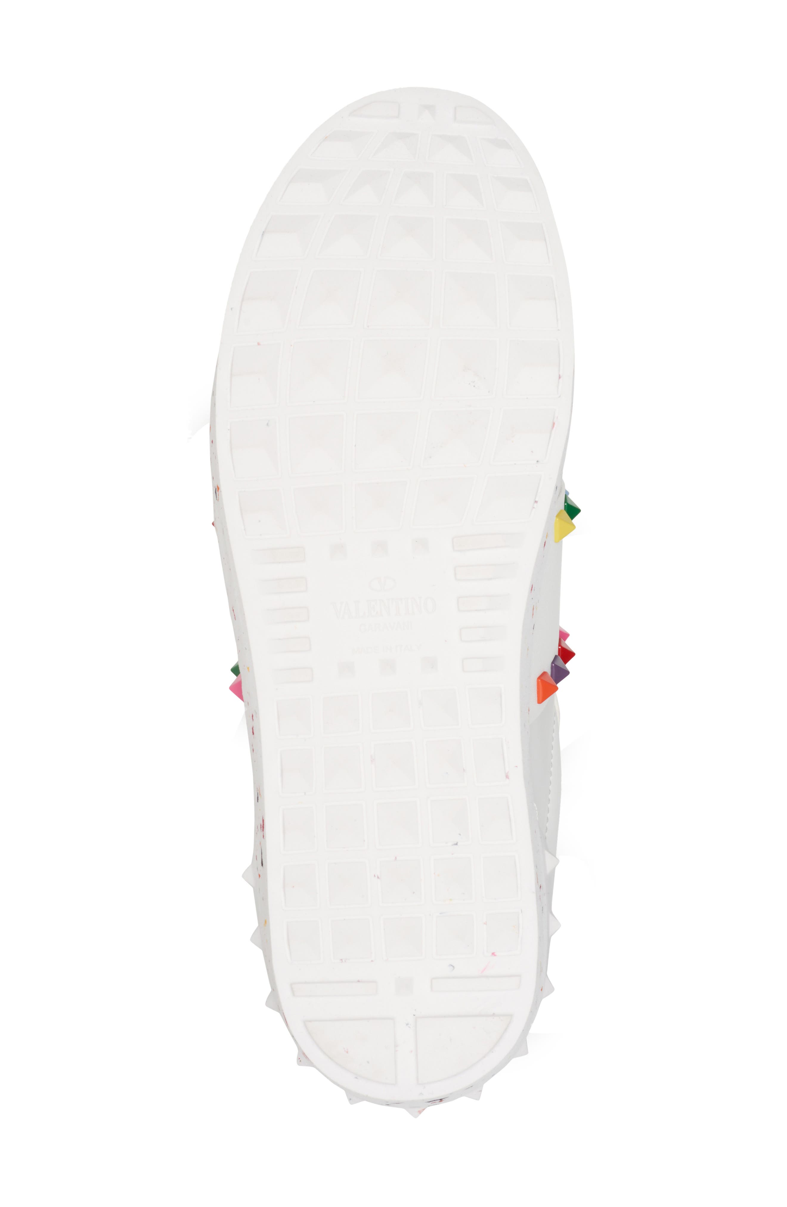 Valentino Garavani Valentino Open For a Change Rainbow Studded Sneaker, Alternate, color, 
