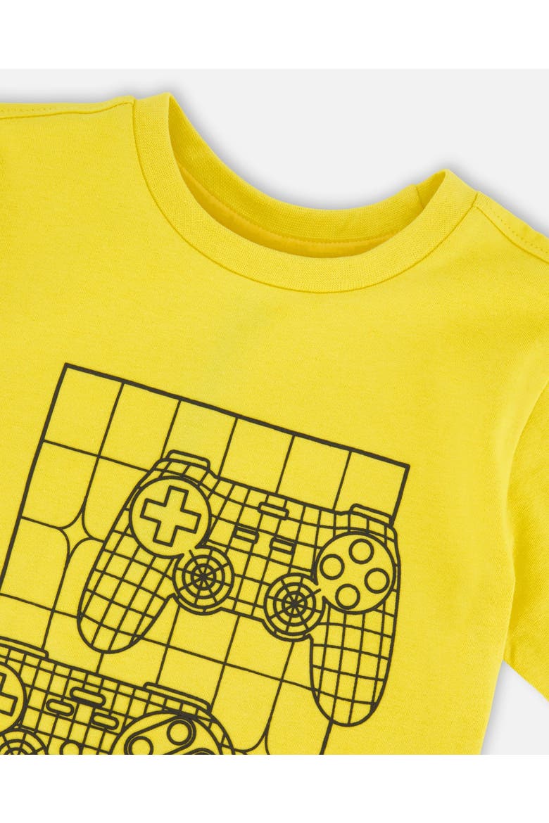 Organic Cotton Jersey Gamer T-Shirt, Alternate, color, Yellow