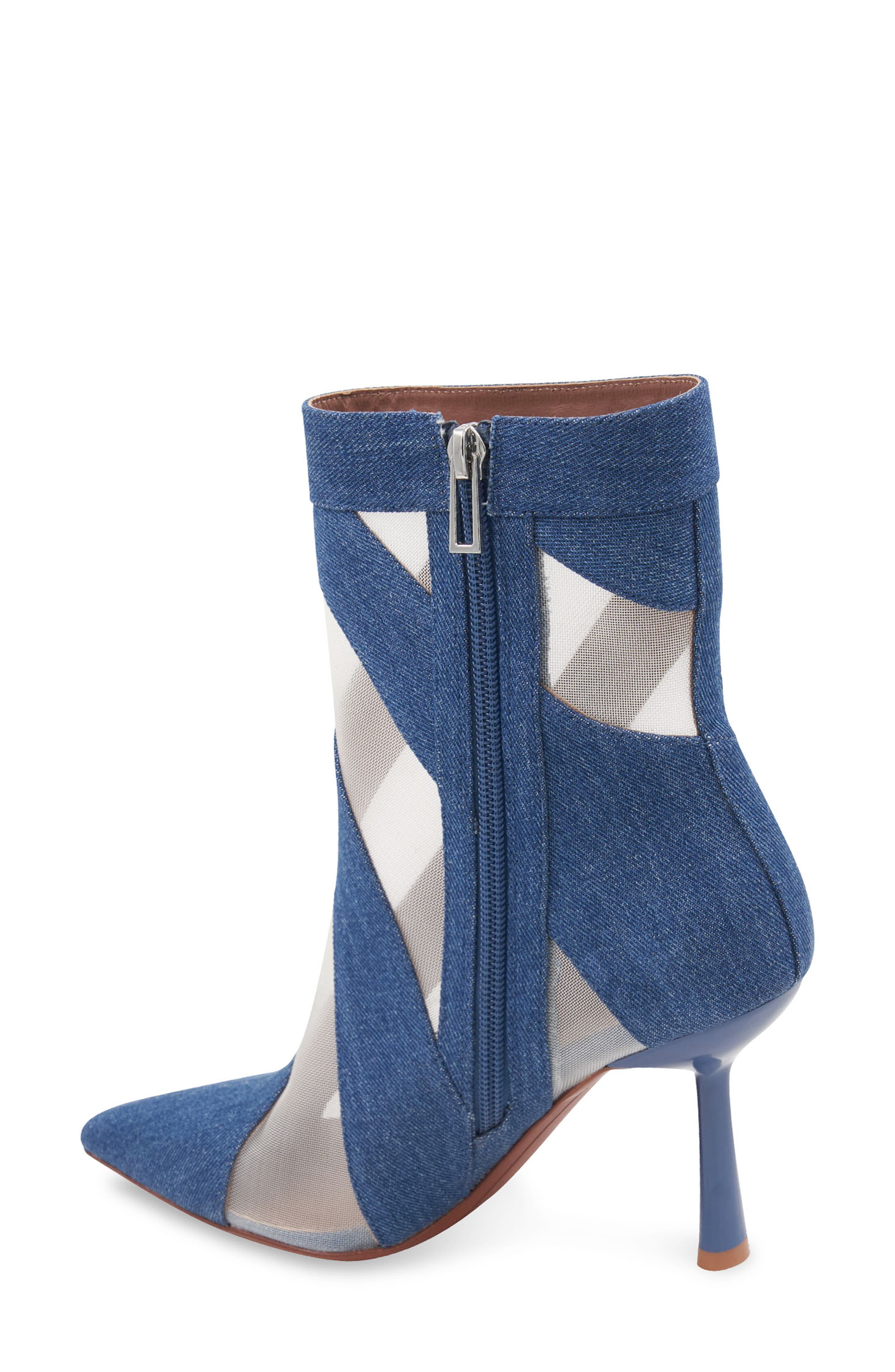 BCBGMAXAZRIA Reldo Mesh Bootie, Alternate, color, Medium Denim