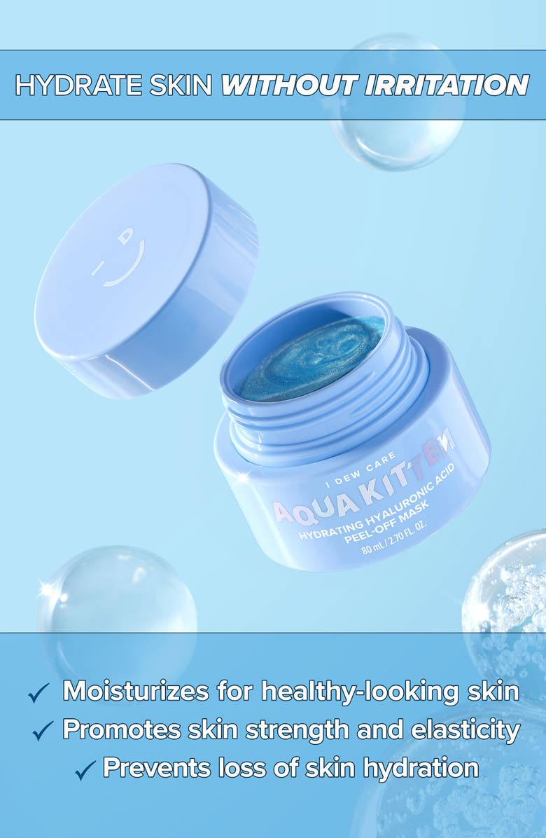I DEW CARE Aqua Kitten Hydrating Hyaluronic Acid Peel-Off Mask, Alternate, color, 