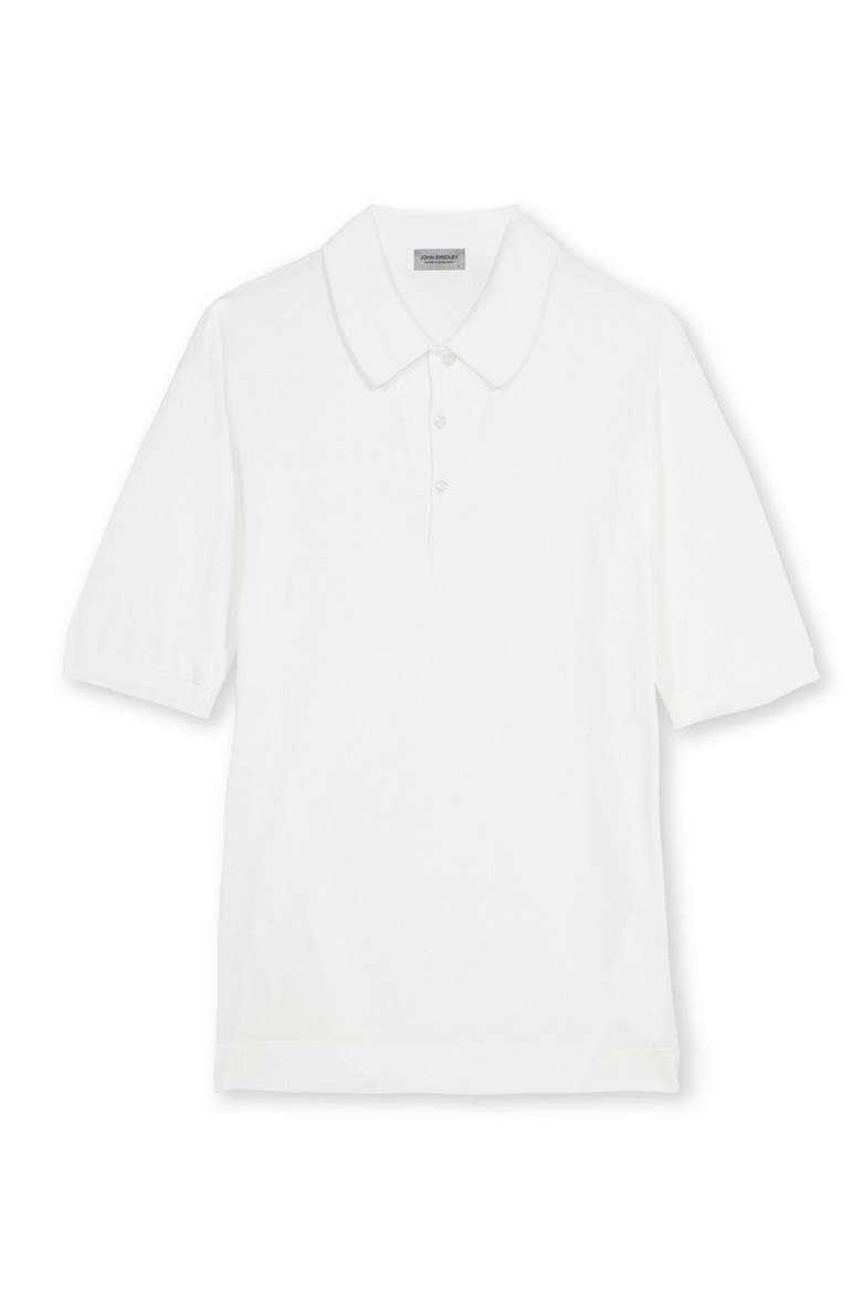 Isis Short Sleeve Knit Polo, Main, color, WHITE