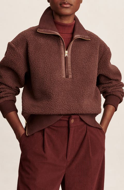 Roselle Recycled Polyester Fleece Half Zip Pullover