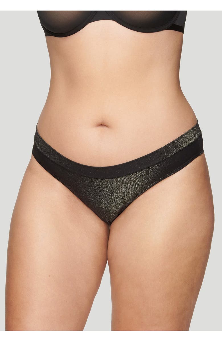 CUUP The Bikini Lurex, Alternate, color, Black Sparkle
