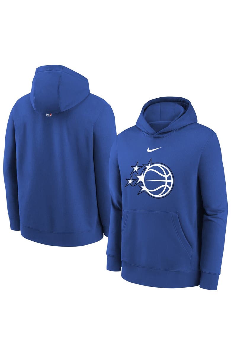 Nike Youth Nike Blue Orlando Magic 2025/26 Club Fleece Hoodie, Main, color, Blue