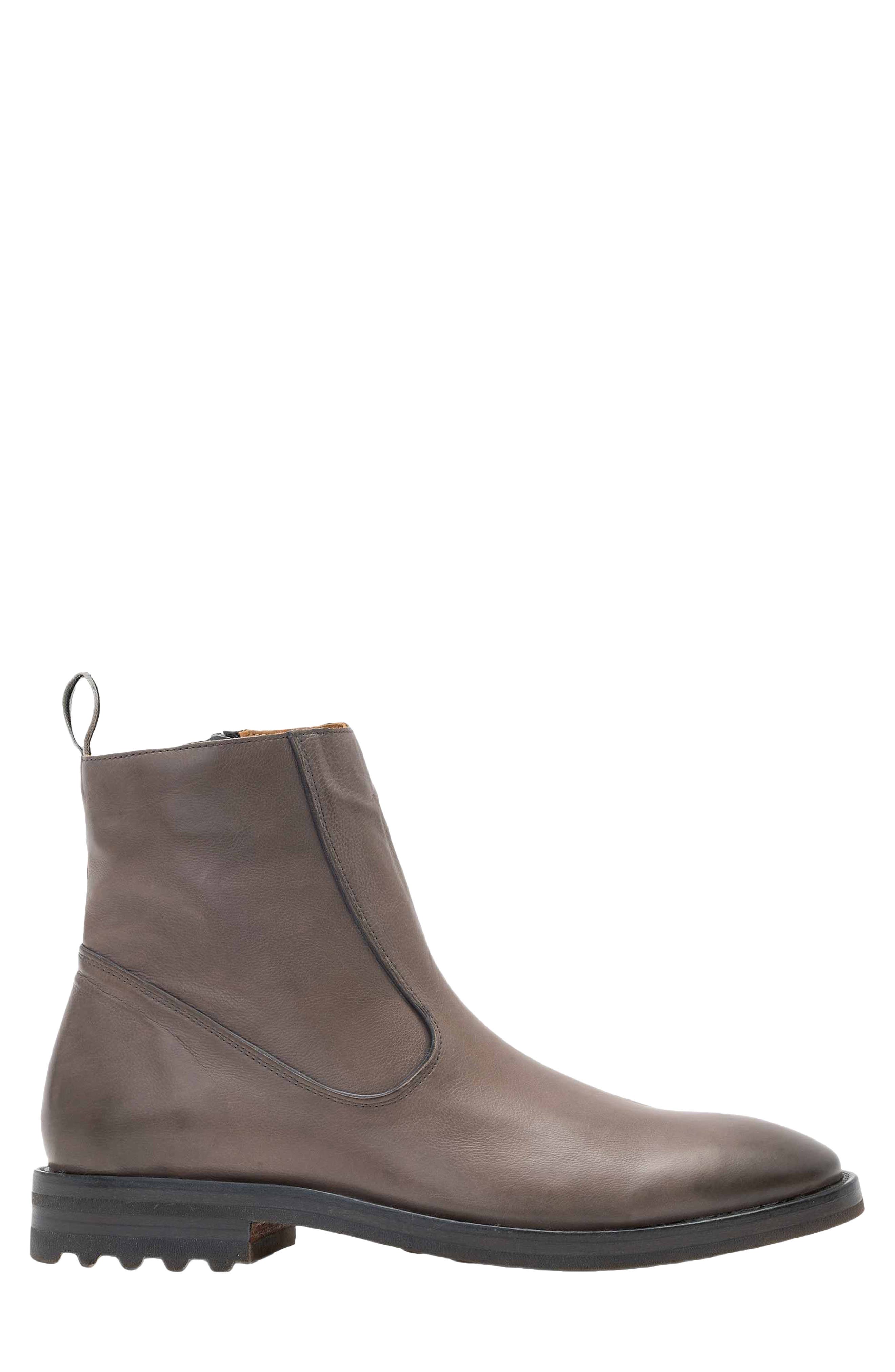 Freeman Zip Leather Boot, Alternate, color, CHARCOAL