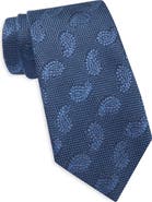 ZEGNA TIES Tonal Paisley Petal Silk Tie