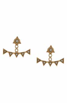 OLIVIA WELLES Cleo Crystal Jacket Stud Earrings