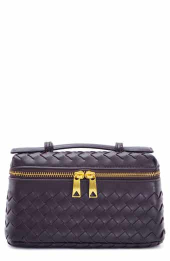 Adornia Burgundy Woven Top Handle Bag