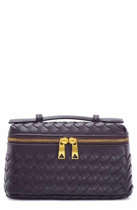 Adornia Burgundy Woven Top Handle Bag