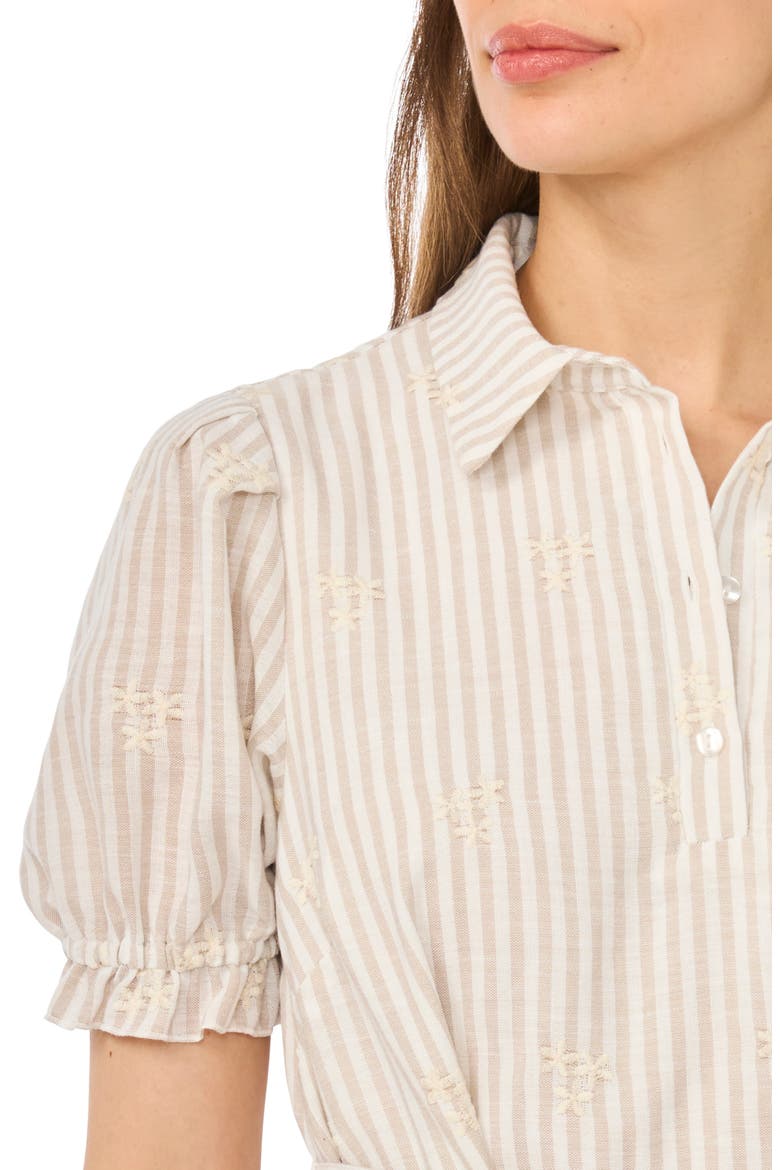 Short Sleeve Belted Shirtdress, Alternate, color, BIRCH
