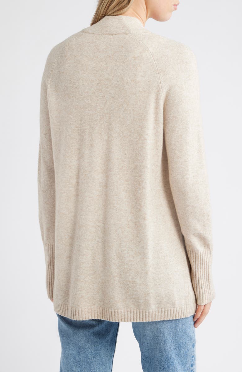 Caslon<sup>®</sup> Open Front Cardigan, Alternate, color, Tan Doeskin Heather