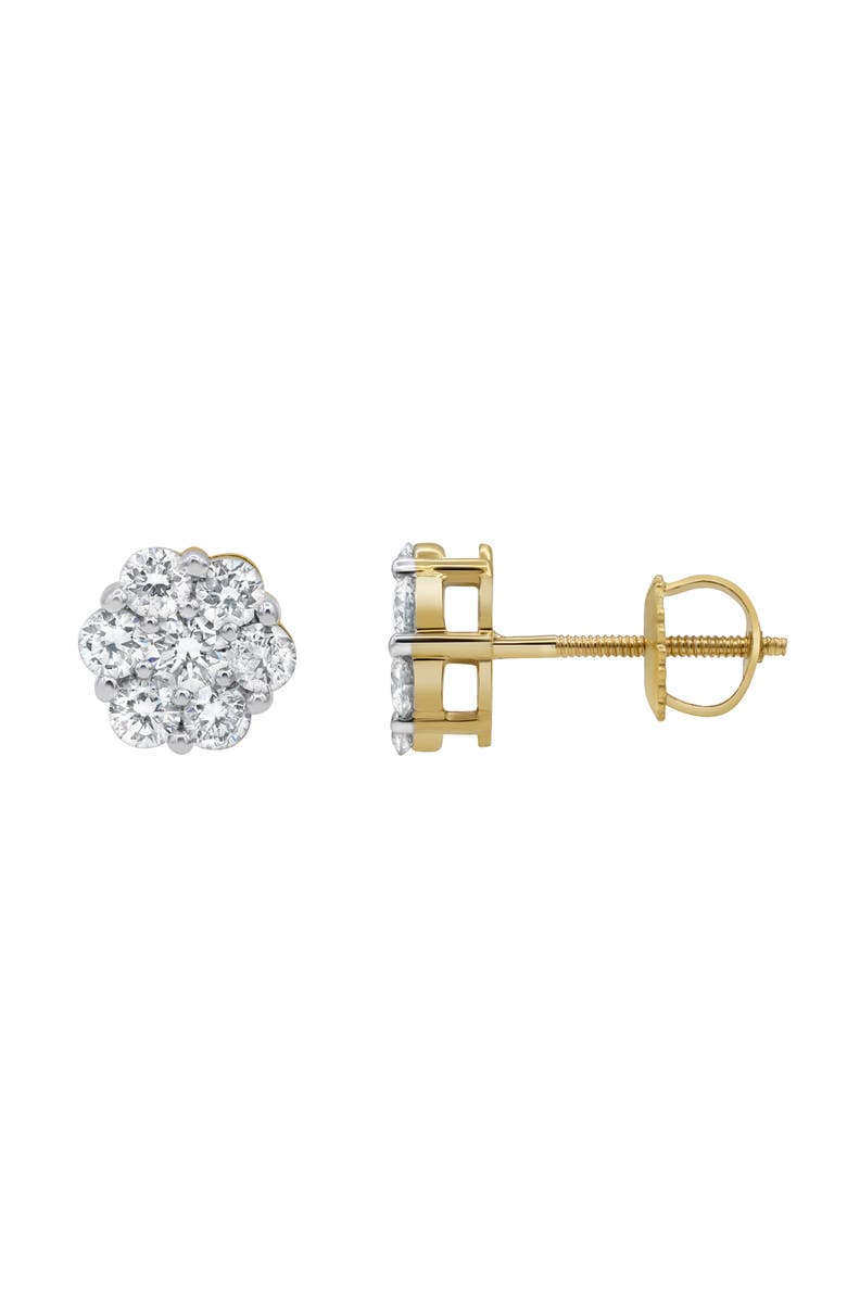 LuvMyJewelry Iconic 14K Yellow Gold Diamond Earrings - 0.73ct., Alternate, color,