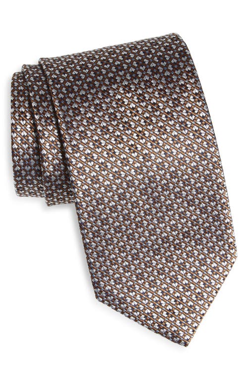 David Donahue Neat Silk Tie In Multi