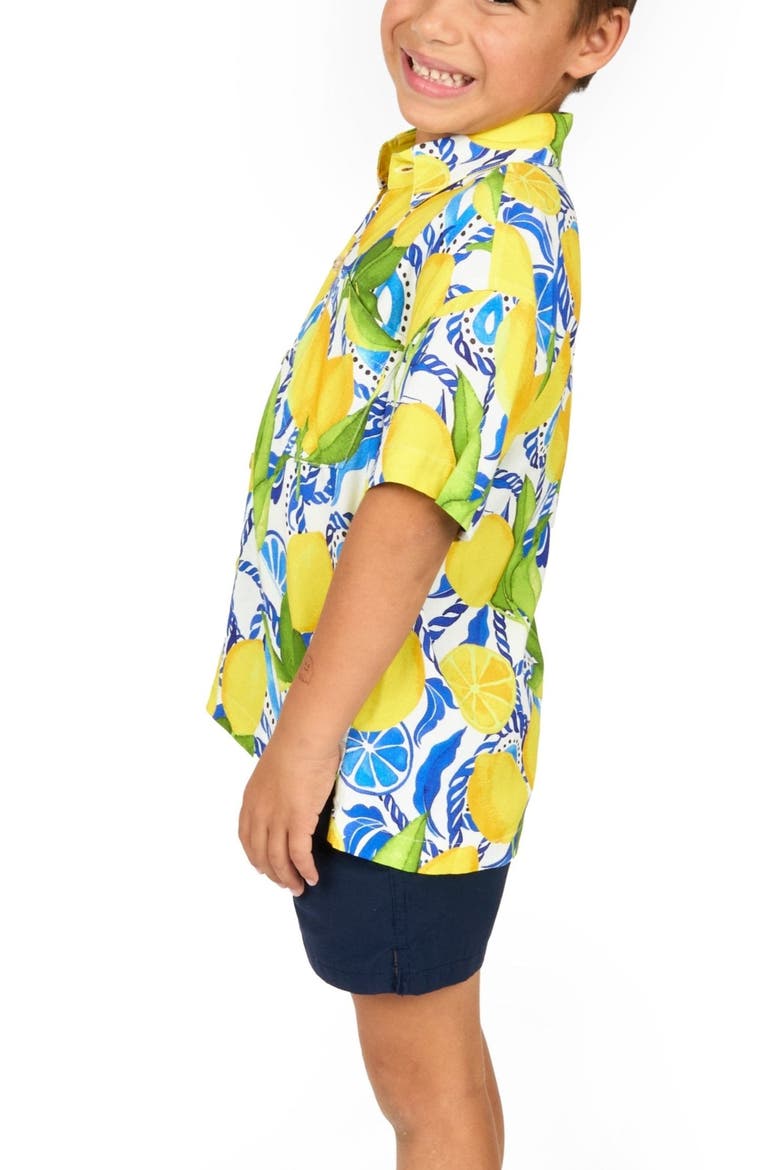 The Lemonade Stand - Boys Hawaiian Shirt, Alternate, color, White