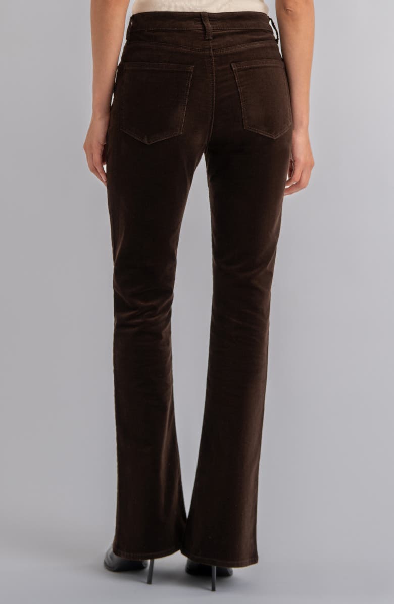 KUT from the Kloth Ana Fab Ab High Waist Corduroy Flare Jeans, Alternate, color, Brownie