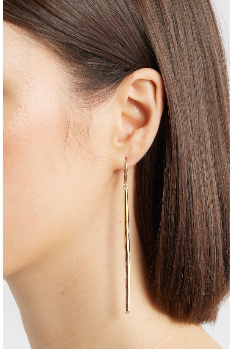 Twisted Bar Linear Earrings, Alternate, color, GOLD