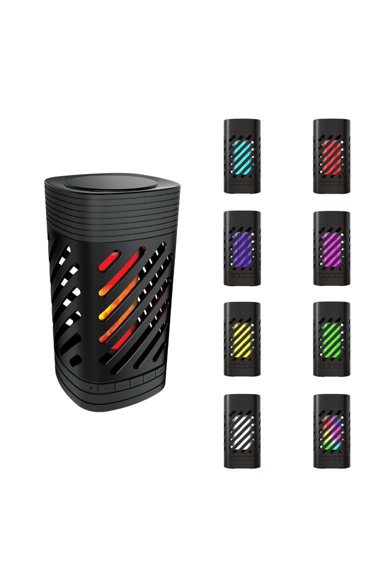 2-in-1 Ambient Flame Lantern Speaker, Alternate, color, Black