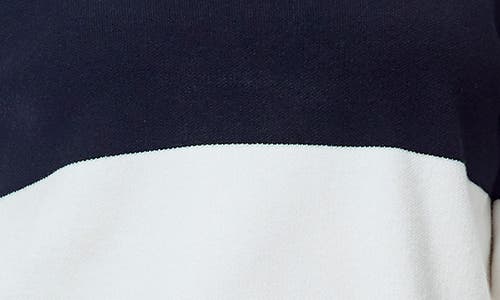 By Design Josefine Stripe Rugby Crop Sweater In Blue
