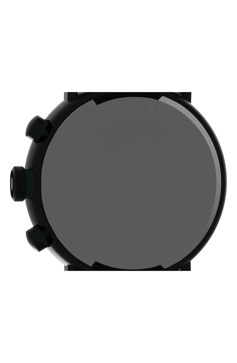 Timex<sup>®</sup> Standard Chronograph Resin Strap Watch, 43mm, Alternate, color, Black