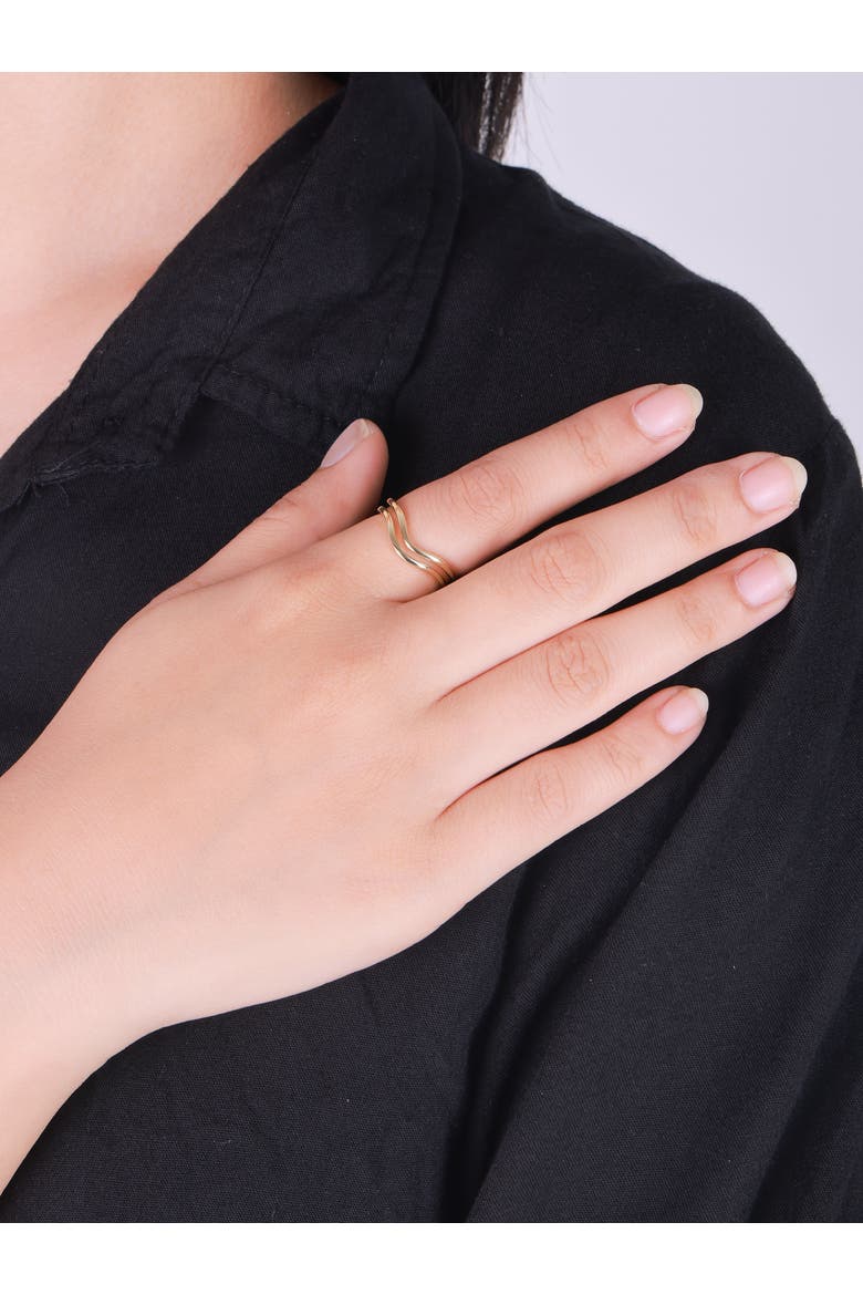 Chevron Ring in 14K Gold,4mm, Alternate, color, Yellow Gold
